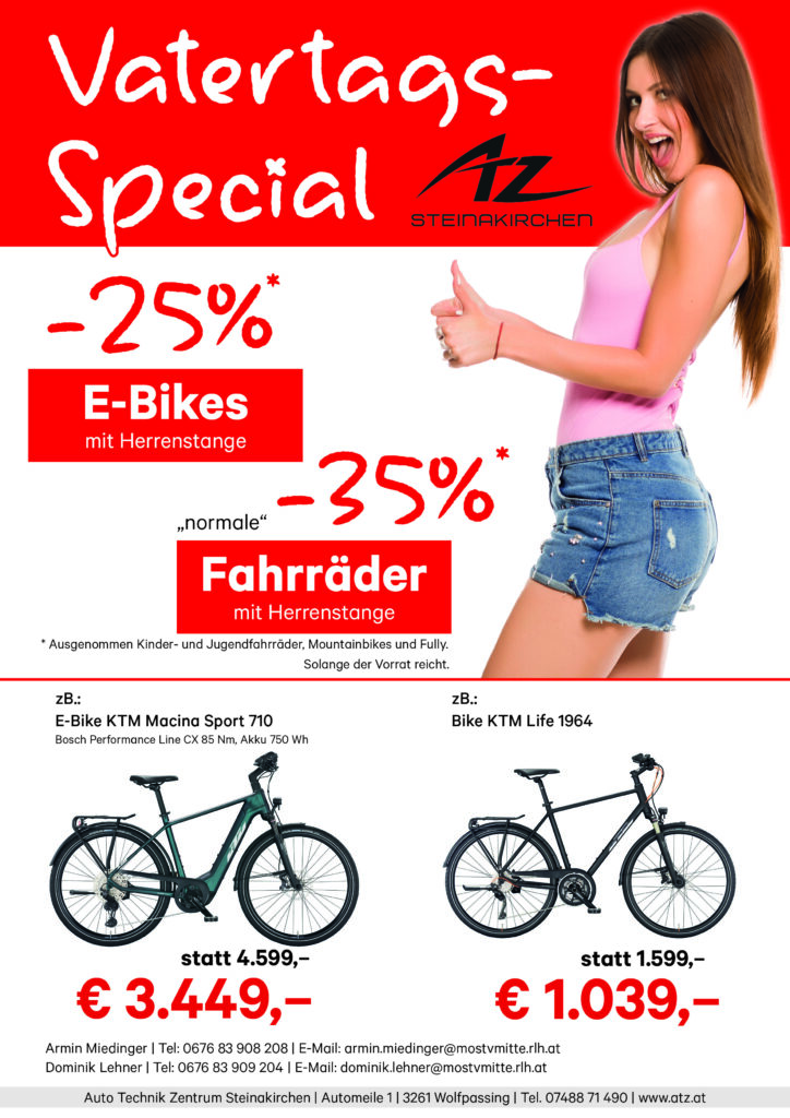 Vatertags-Special Aktion Fahrrad e-Bike